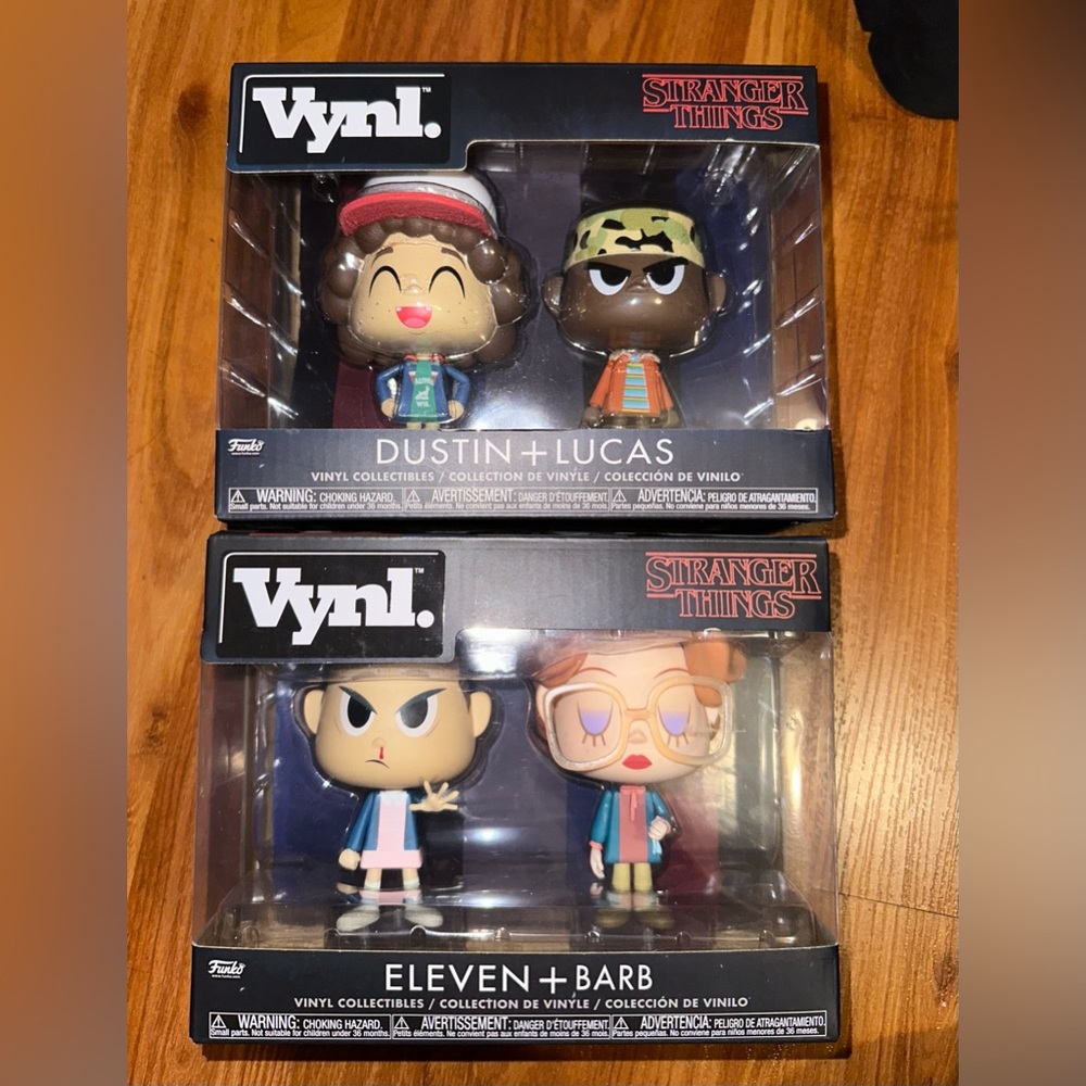 Stranger Things Vynl Bundle, Eleven & Barb and Dustin & Lucas